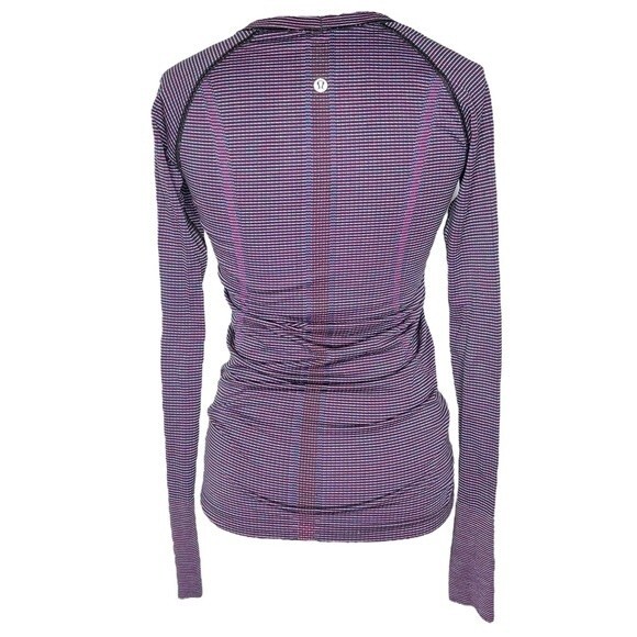 Lululemon Swiftly Tech Long Sleeve Crew sz 6 * Pink Paradise Black Lavender Blue - Picture 3 of 7
